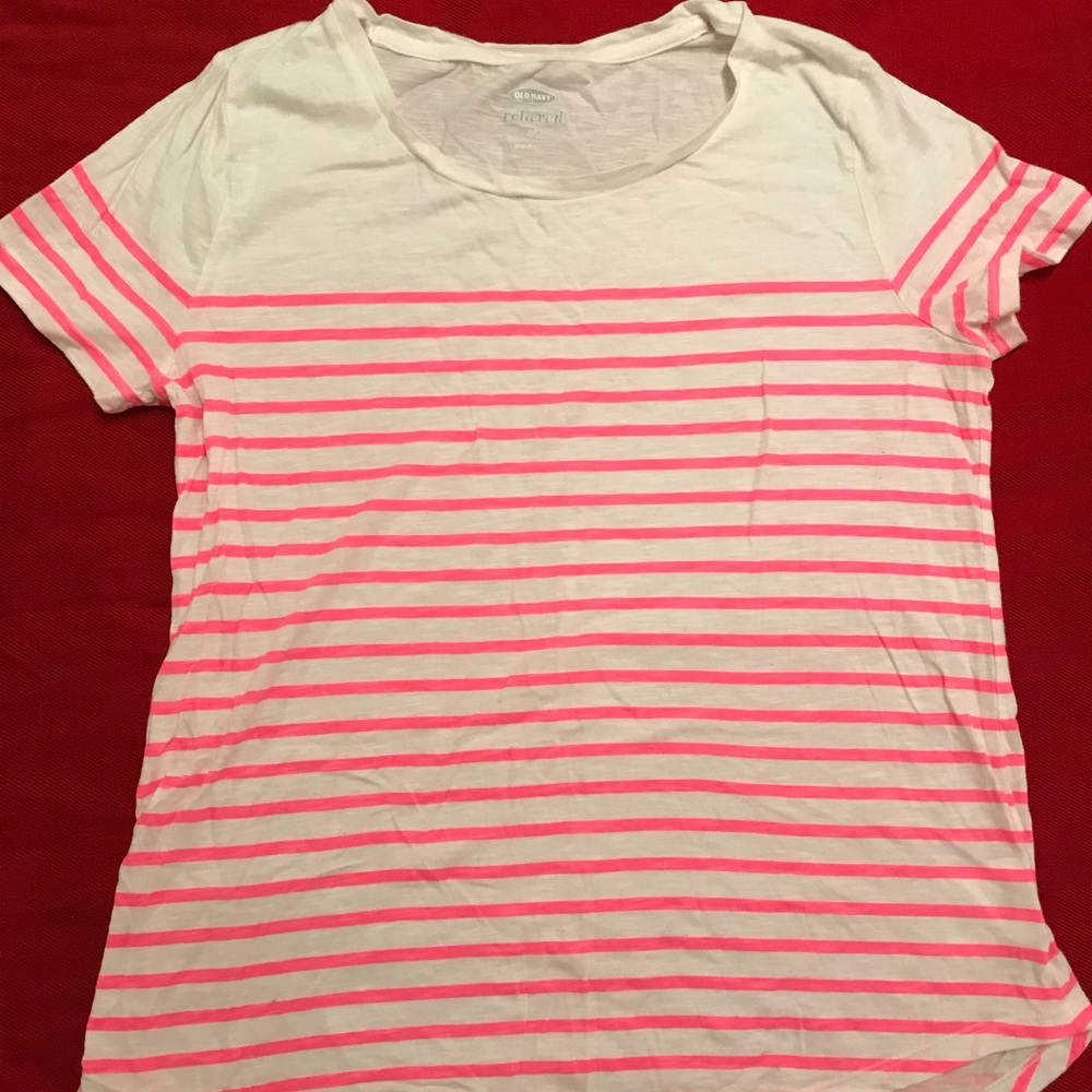 Pink & White Striped Old Navy Top!